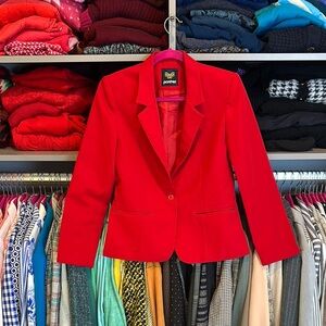 Vintage Panther red one button 2 pocket blazer size XS